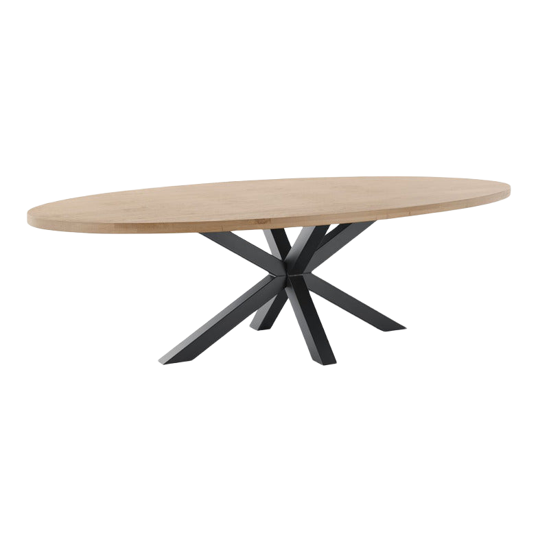 Eettafel Tavolo eikenhout 260x125 cm ovaal natural grey