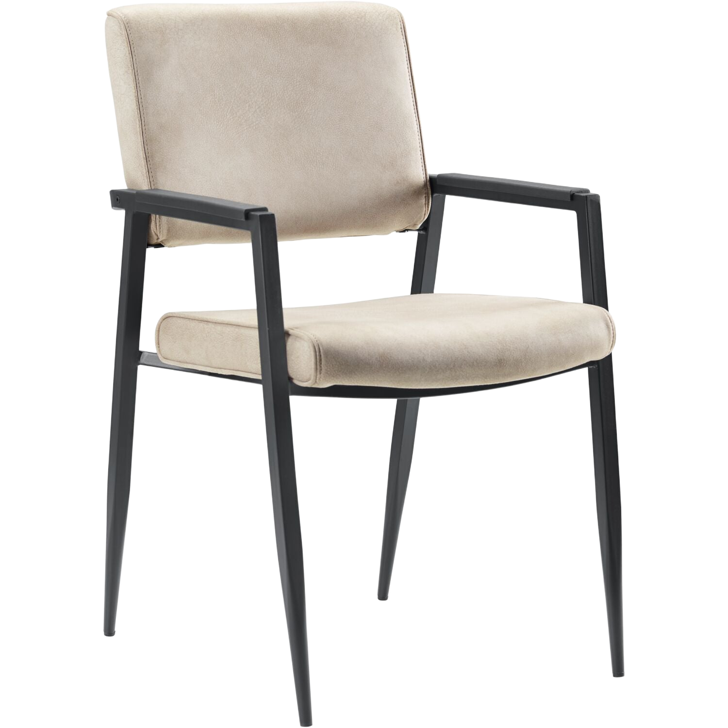 Eetkamerstoel Jisca microvezel beige