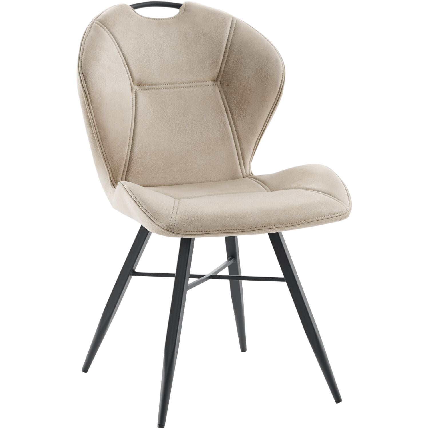 Eetkamerstoel Loana microvezel zandbeige