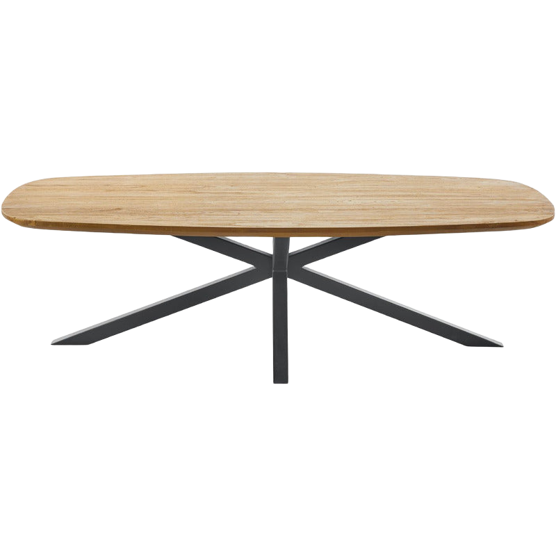Salontafel Aska teakhout 70x140 cm Deens ovaal naturel brushed