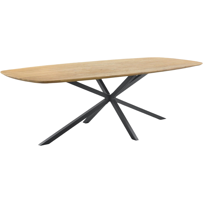 Eettafel Aska teak 260x110 cm Deens ovaal naturel brushed