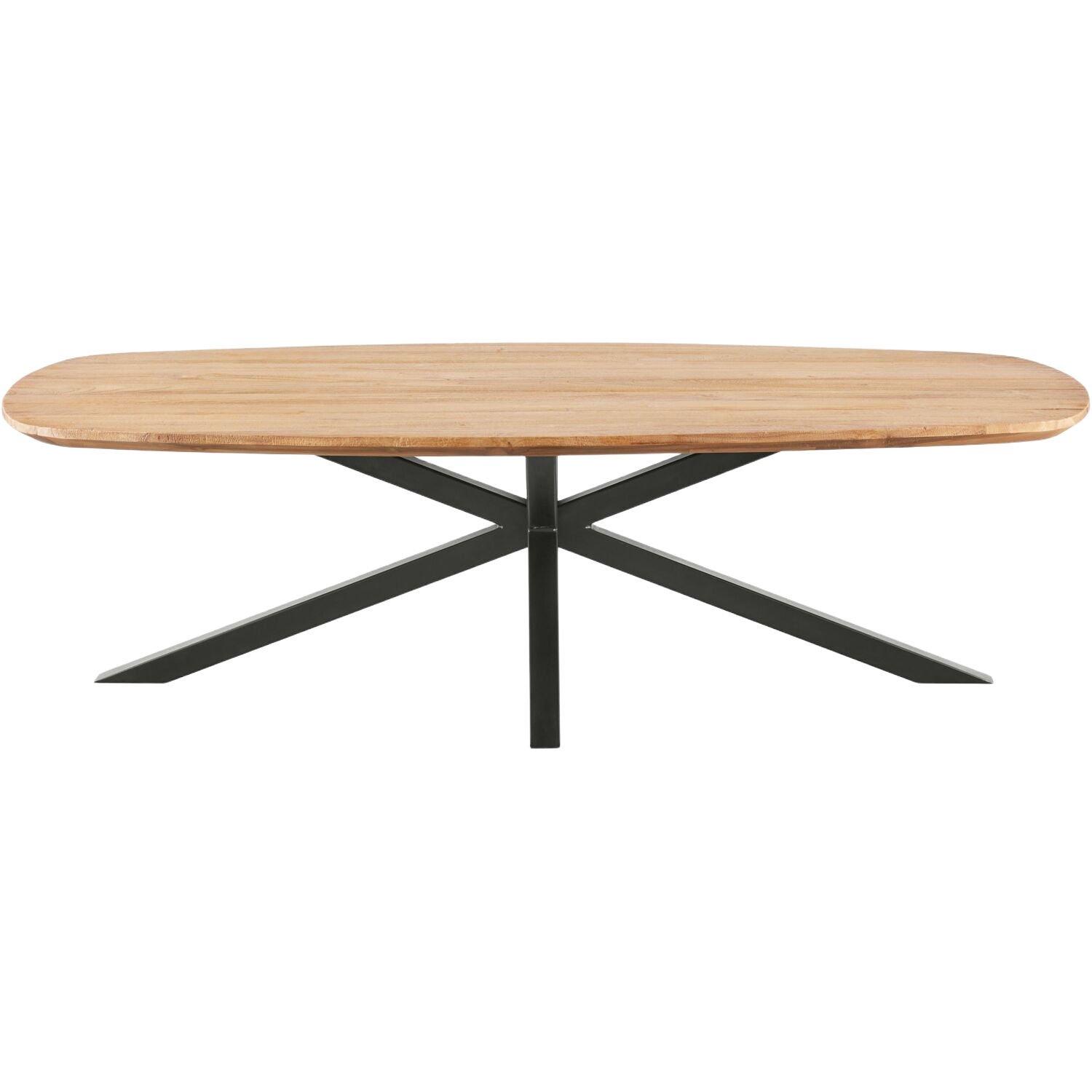 Salontafel Romaro teakhout 140x70 cm Deens ovaal mix rough