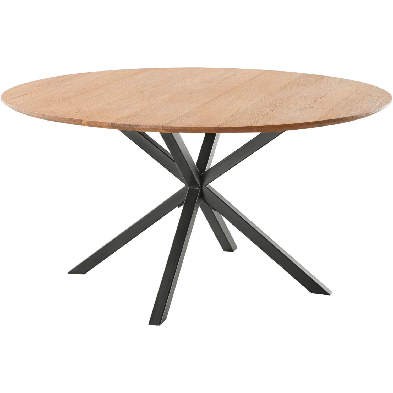 Eettafel Romaro teakhout 130 cm rond mix rough