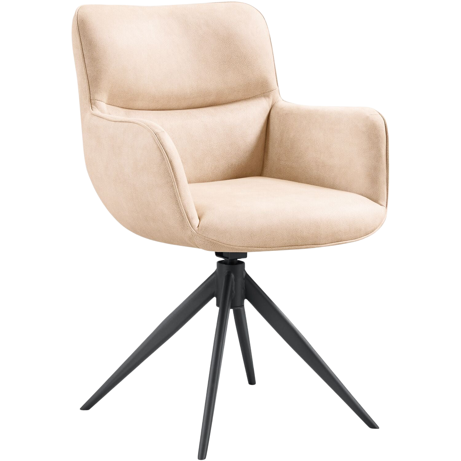 Eetkamerstoel Lasanto draaibaar microvezel beige
