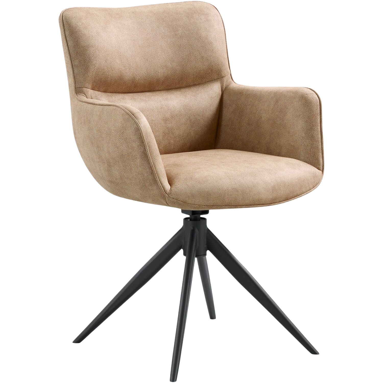 Eetkamerstoel Lasanto draaibaar microvezel taupe