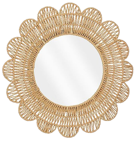 Spiegel Novellara rond 60 cm bruin large