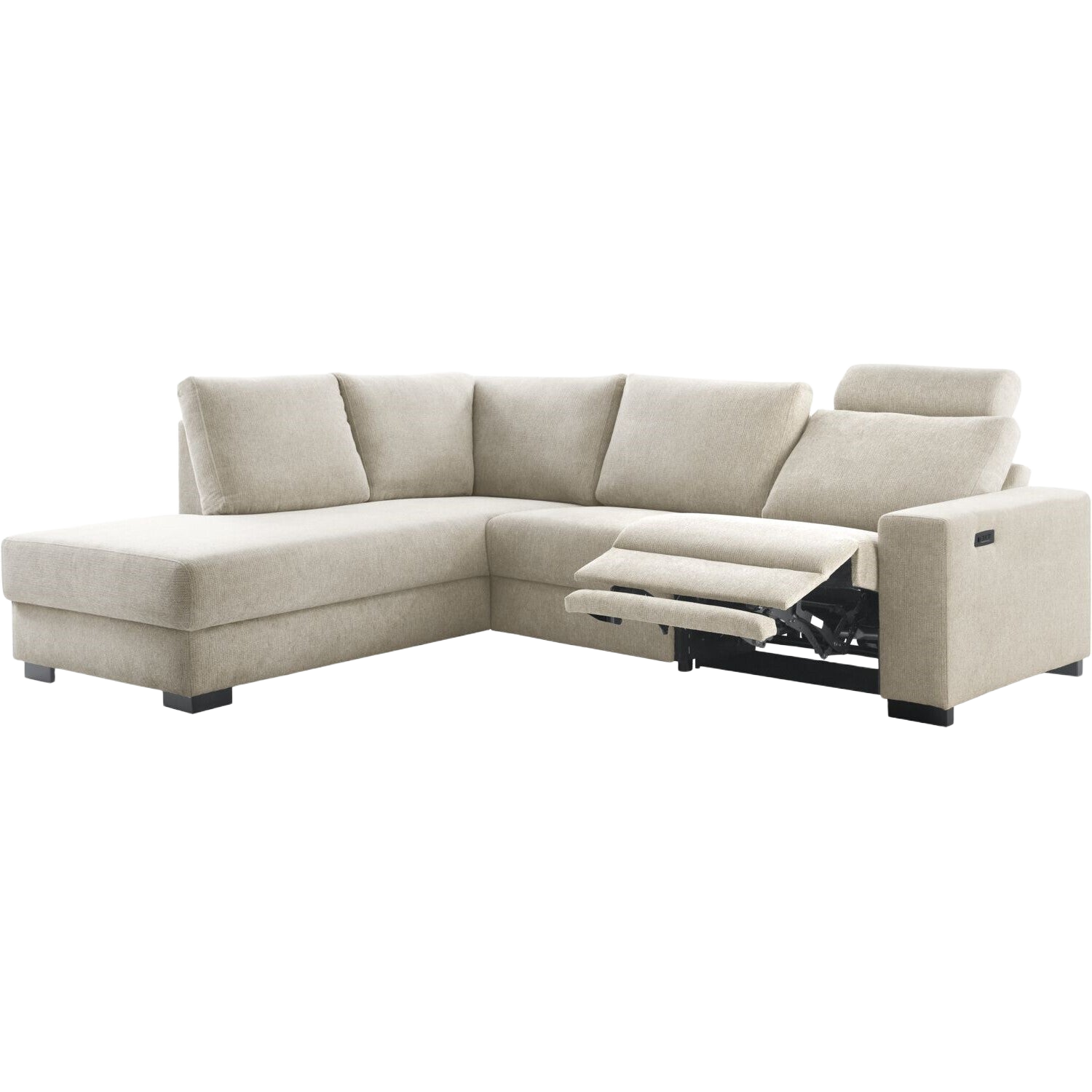 Hoekbank links Florance HR koudschuim zandbeige relaxfunctie