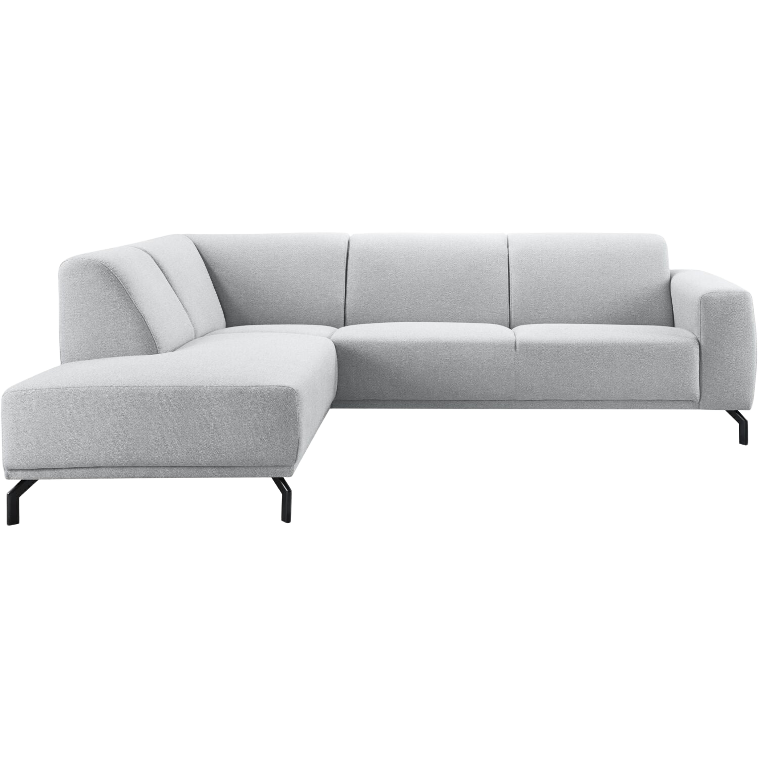 Hoekbank links Bellanti lichtgrijs basic comfort