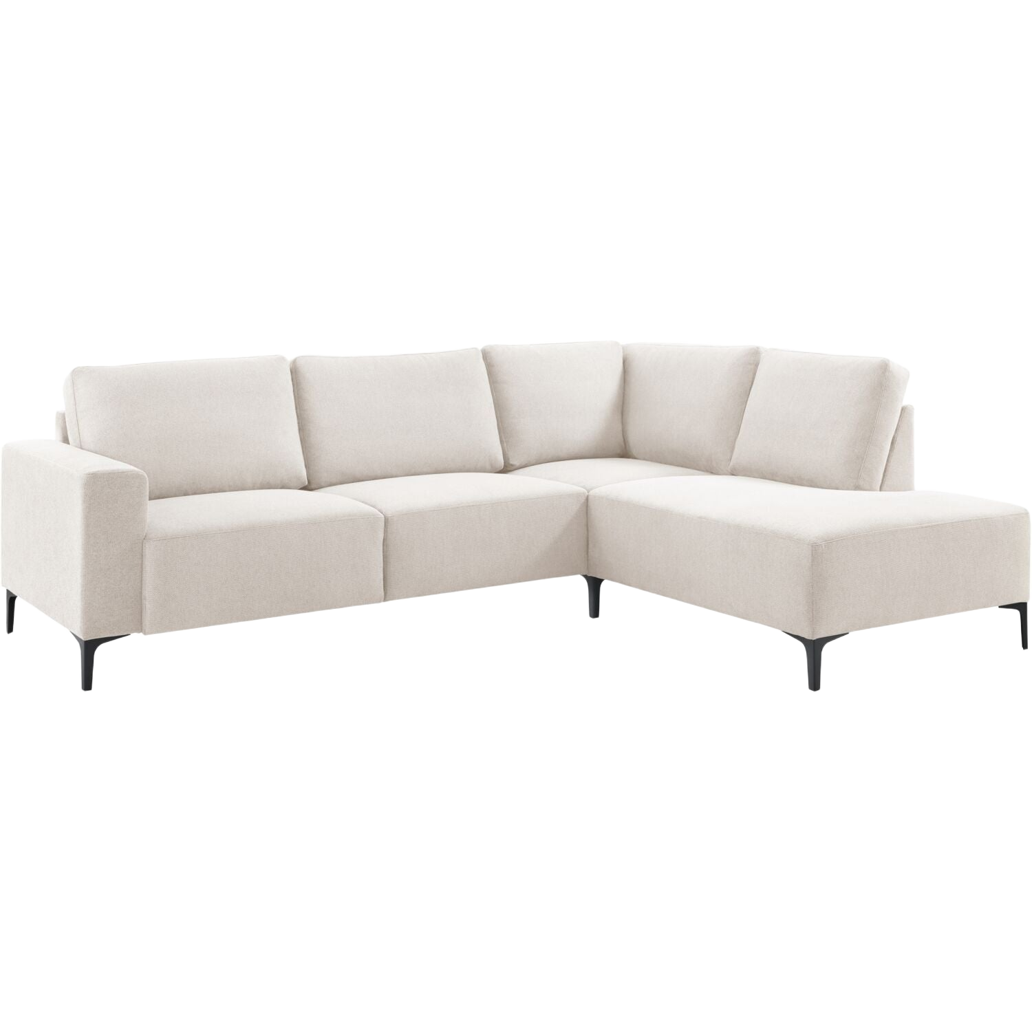 Hoekbank rechts Fabria beige basic comfort