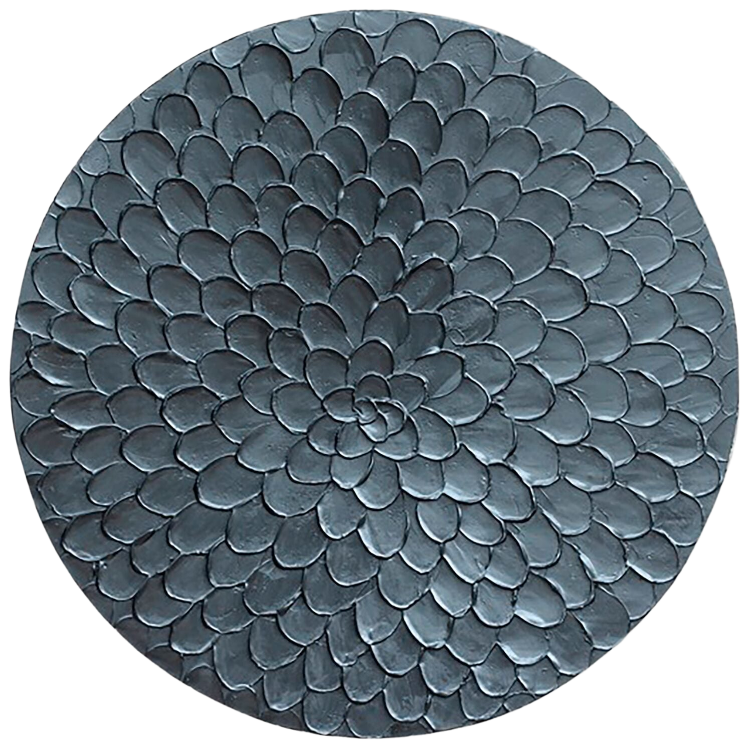 Wandornament Pictura 80 cm rond zilver