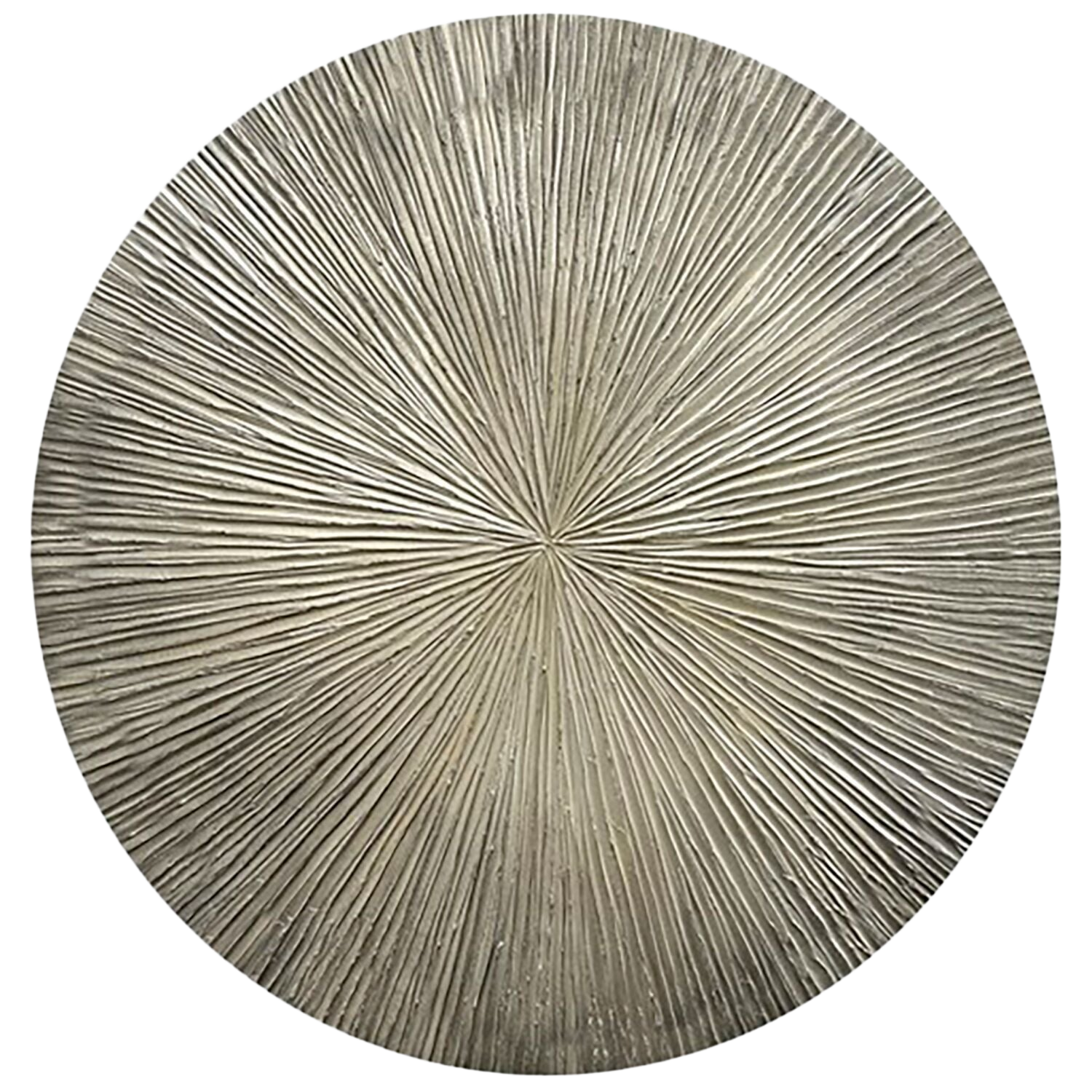 Wandornament Pictura 100 cm rond gestreept grijs