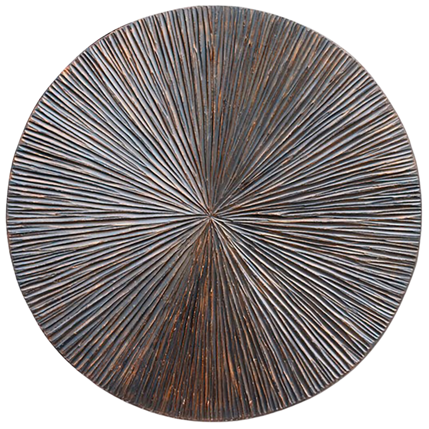 Wandornament Pictura 80 cm rond gestreept bruin