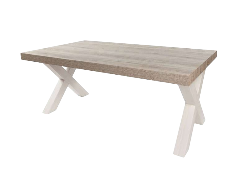 Eettafel Silvares met kruispoot 184x100 cm rechthoekig