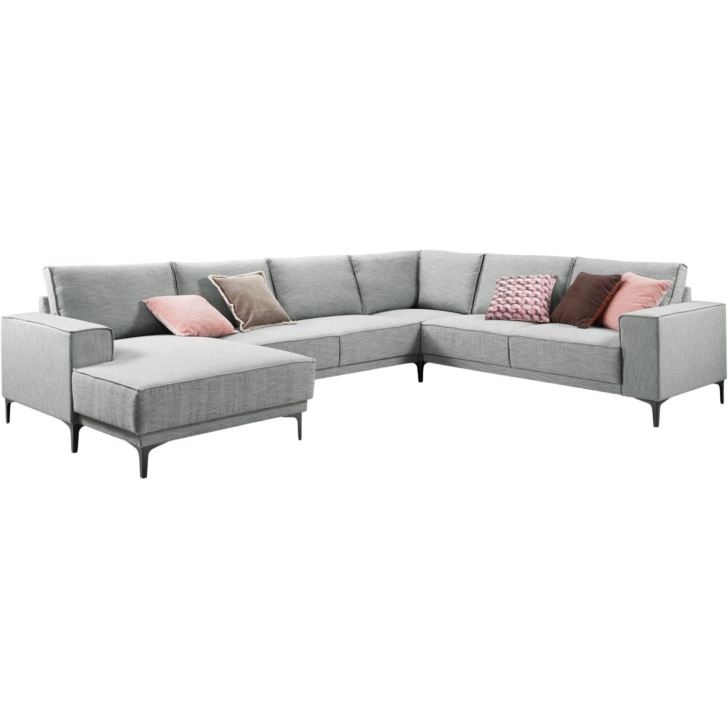 Hoekbank rechts Calira lichtgrijs premium comfort