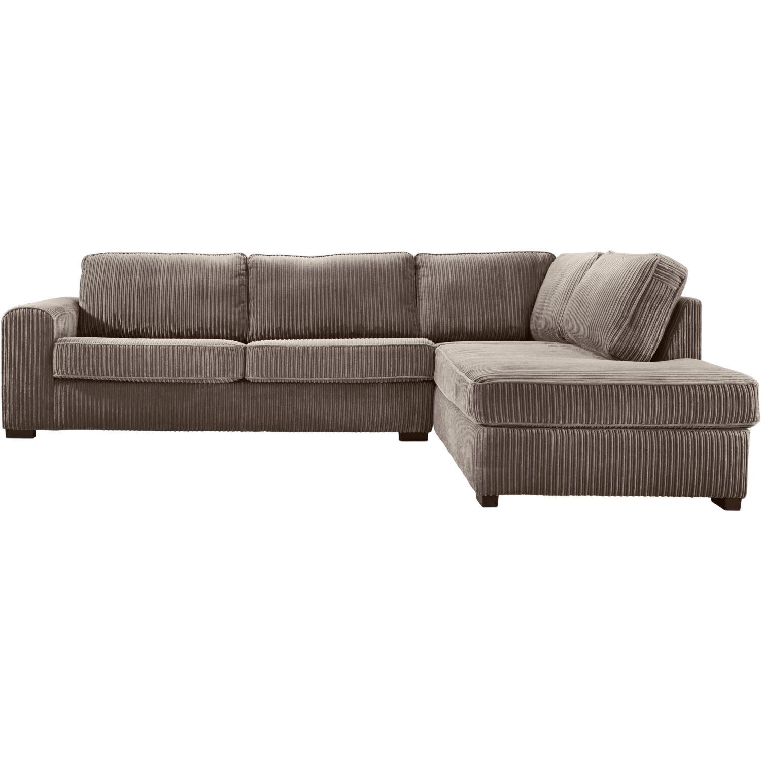 Hoekbank rechts Pomasi grijs met diepe zit premium comfort