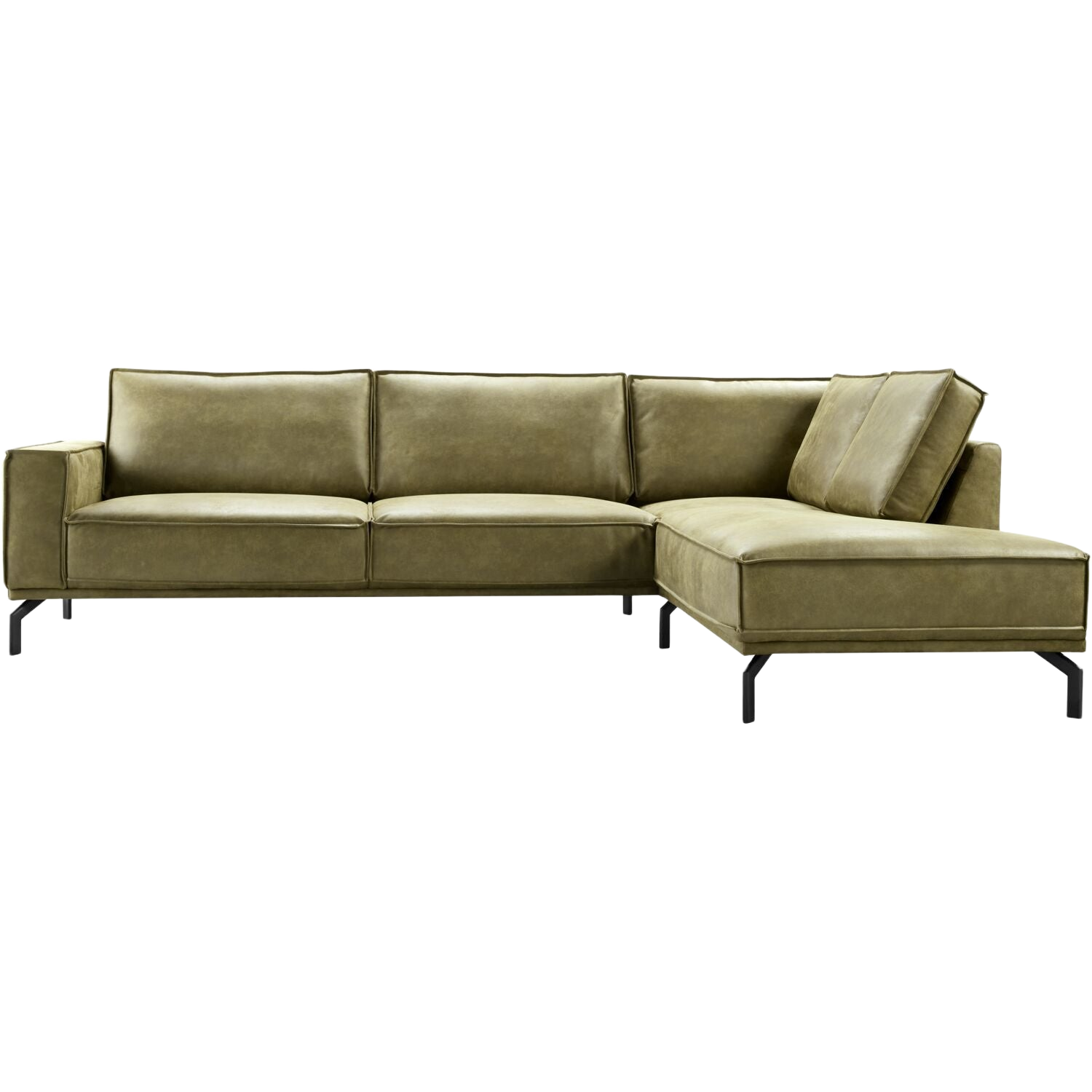 Hoekbank rechts Alburg mosgroen premium comfort