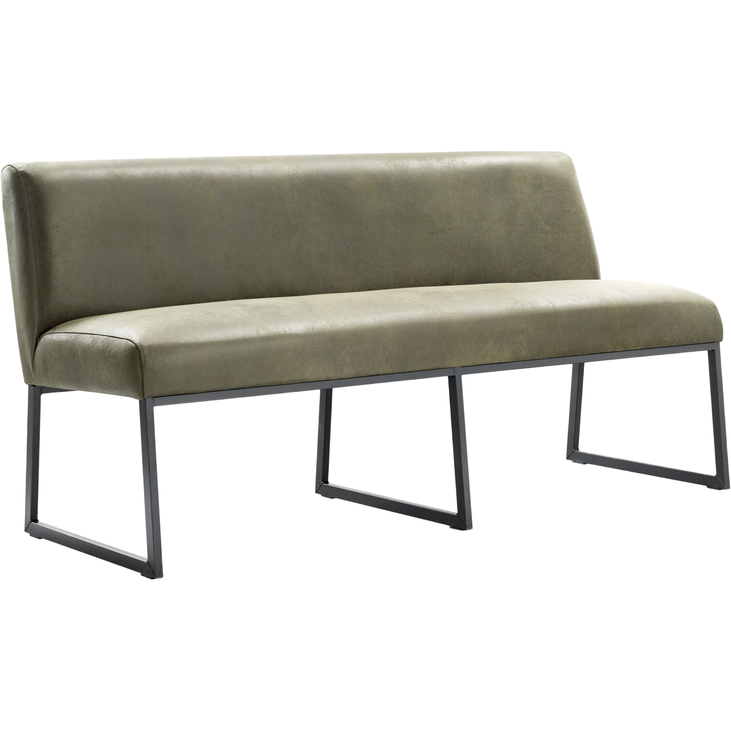 Eetkamerbank Thurso 170 cm microleder groen