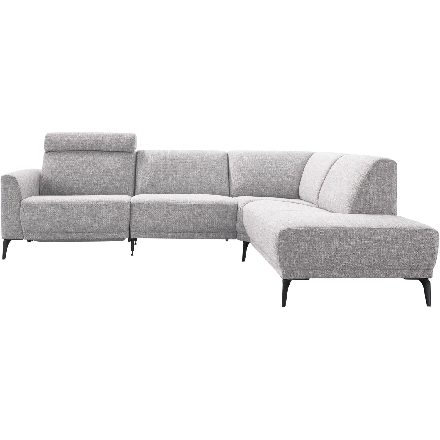 Hoekbank rechts Mendon grijs relaxfunctie premium comfort