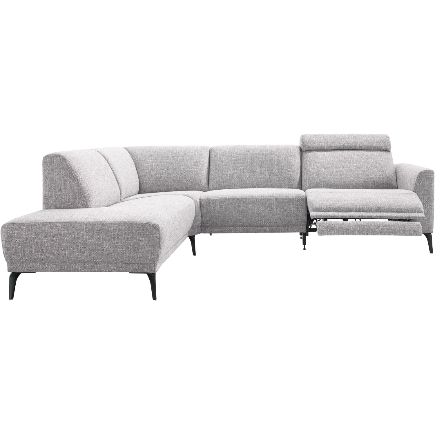 Hoekbank links Mendon grijs relaxfunctie premium comfort