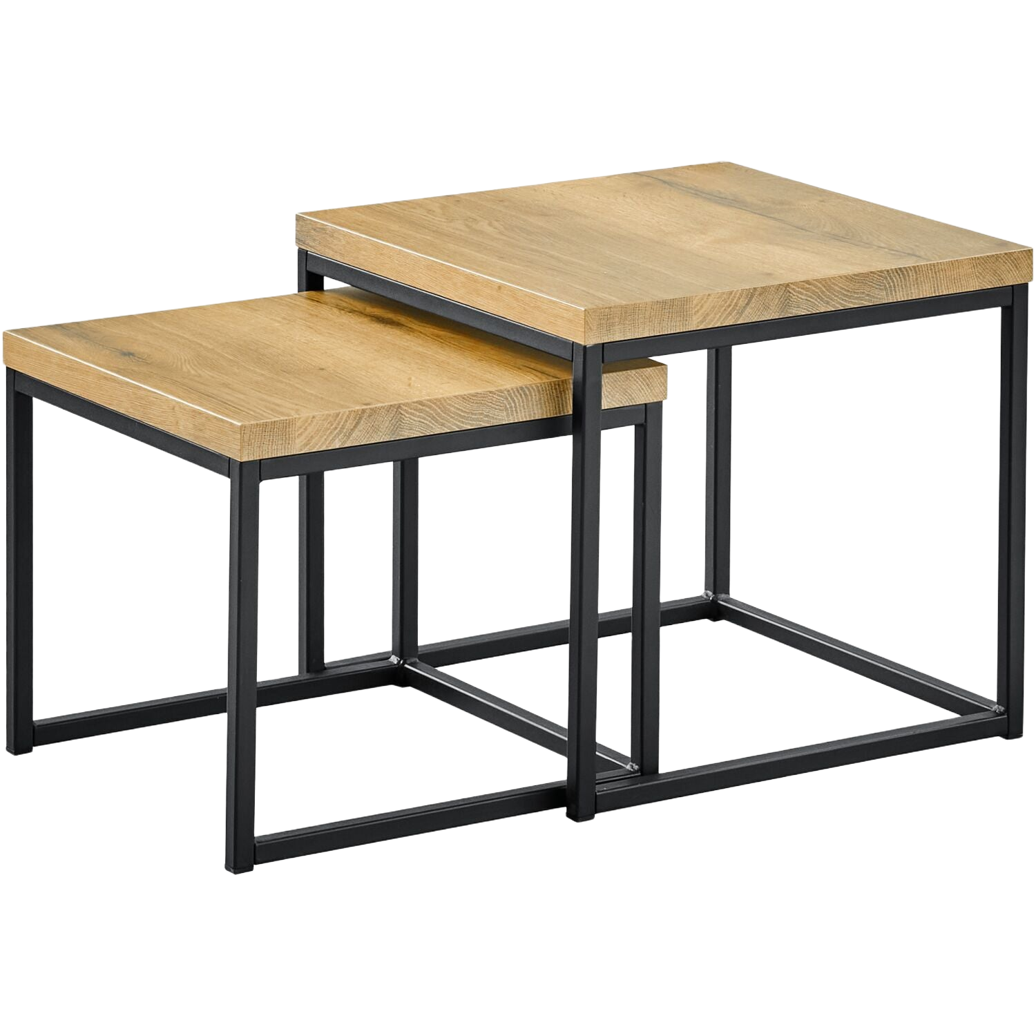 Bijzettafel Salernes 50 en 44 cm vierkant