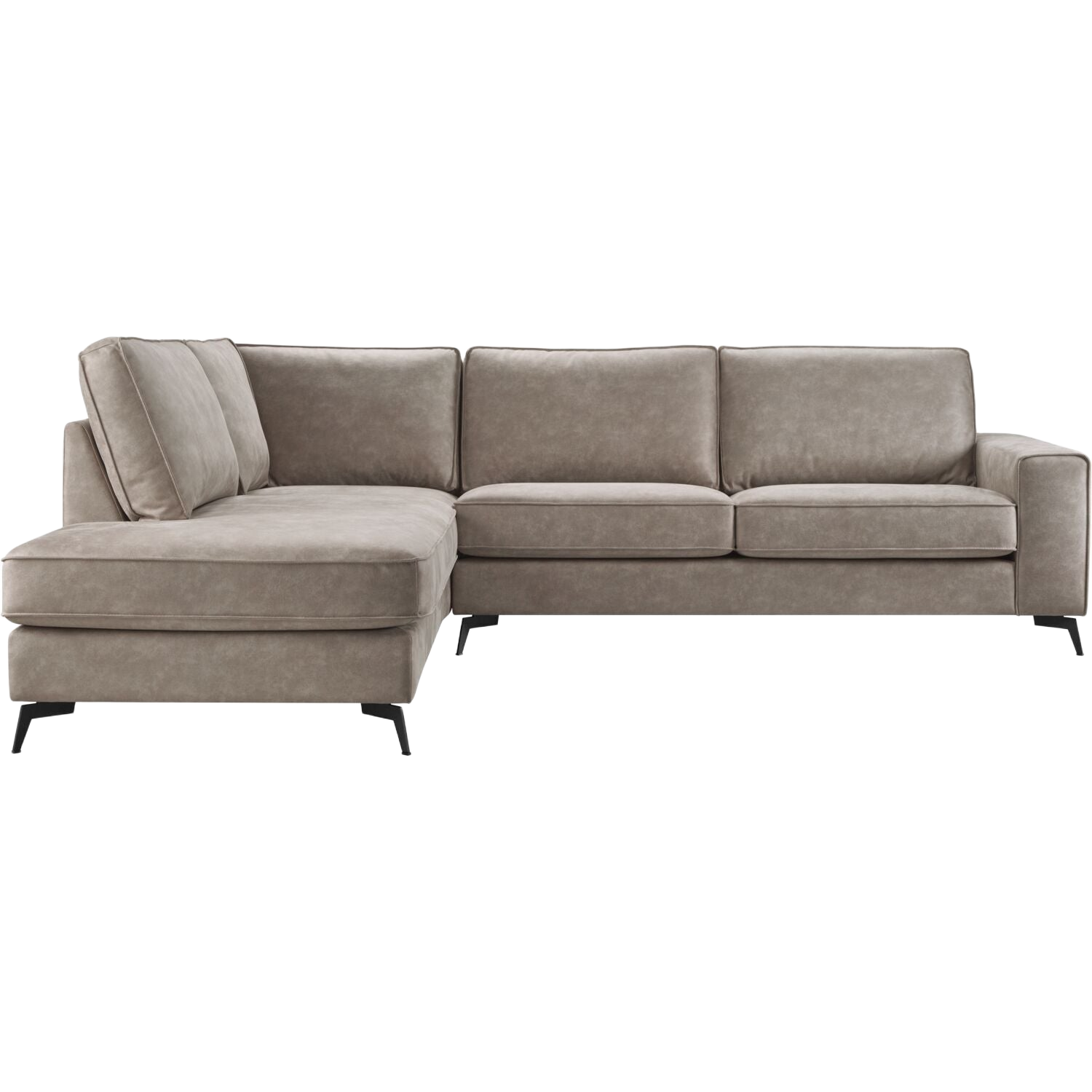Hoekbank links Totham taupe microleder excellent comfort