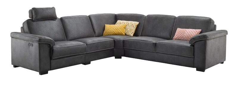 Hoekbank Candelas antraciet relaxfunctie premium comfort