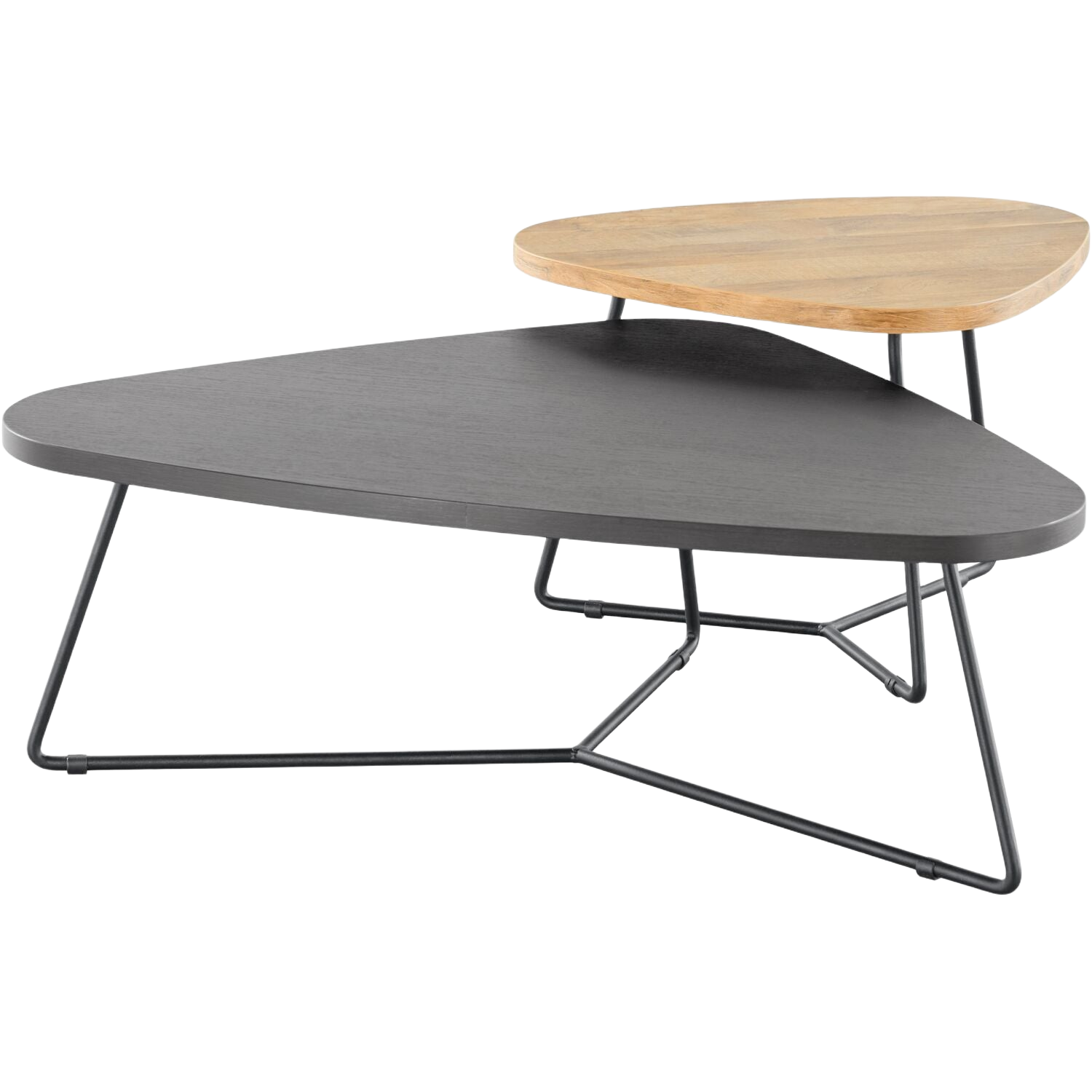 Salontafelset Donora 112 en 69 cm driehoekig