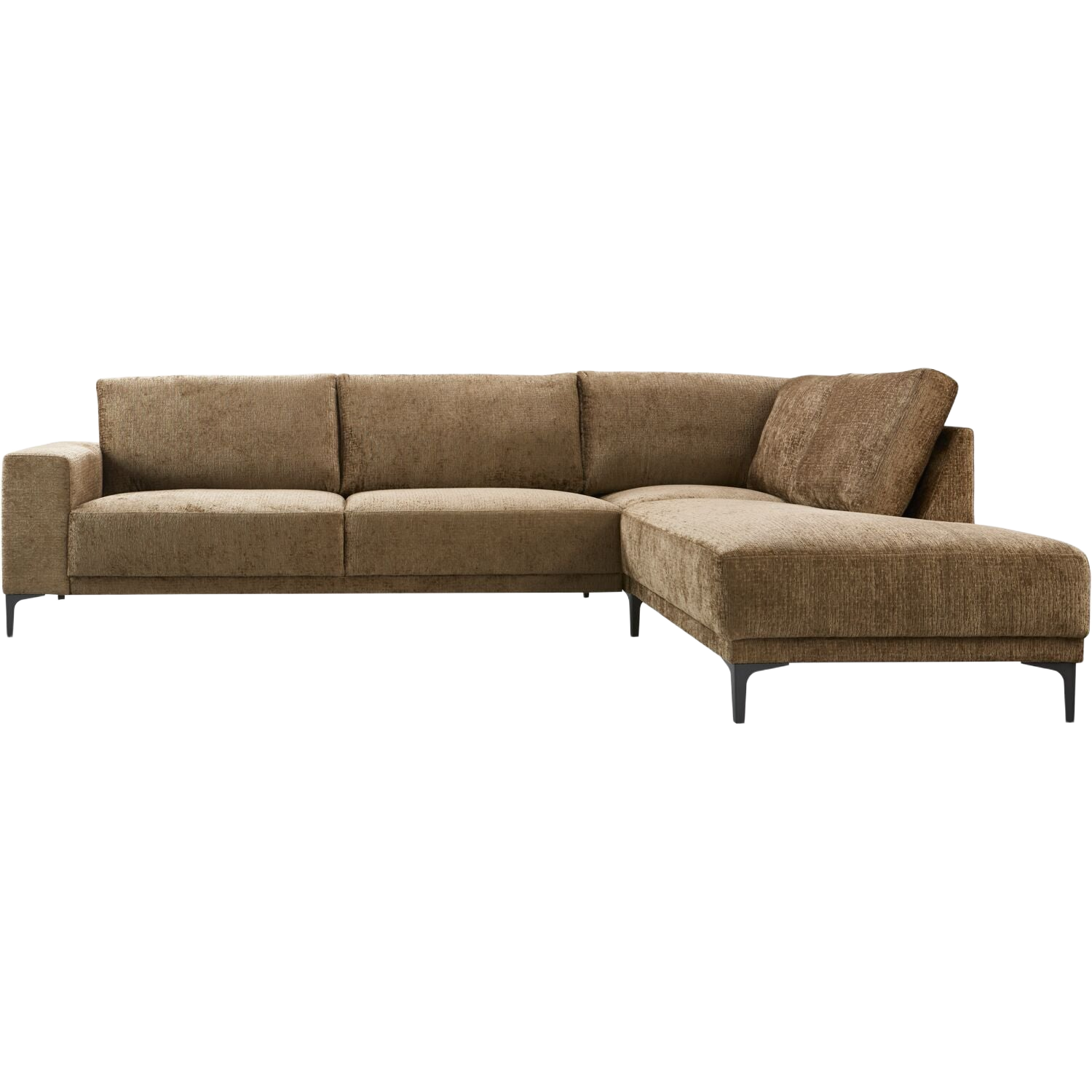 Hoekbank rechts Clanton bruin basic comfort