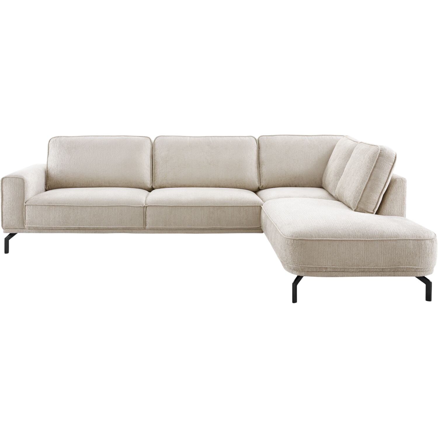 Hoekbank rechts Loretio beige premium comfort