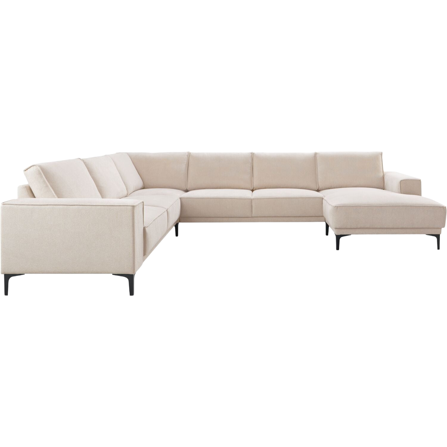 Hoekbank links Calira beige basic comfort