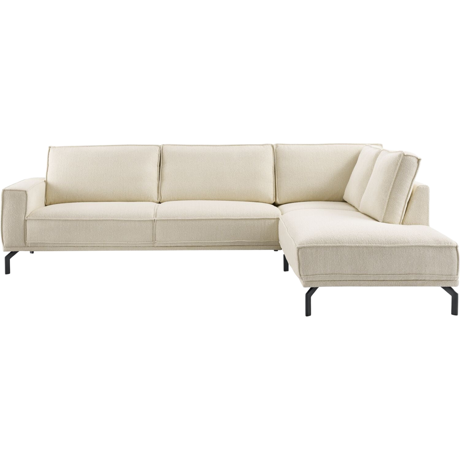 Hoekbank rechts Alburg beige basic comfort