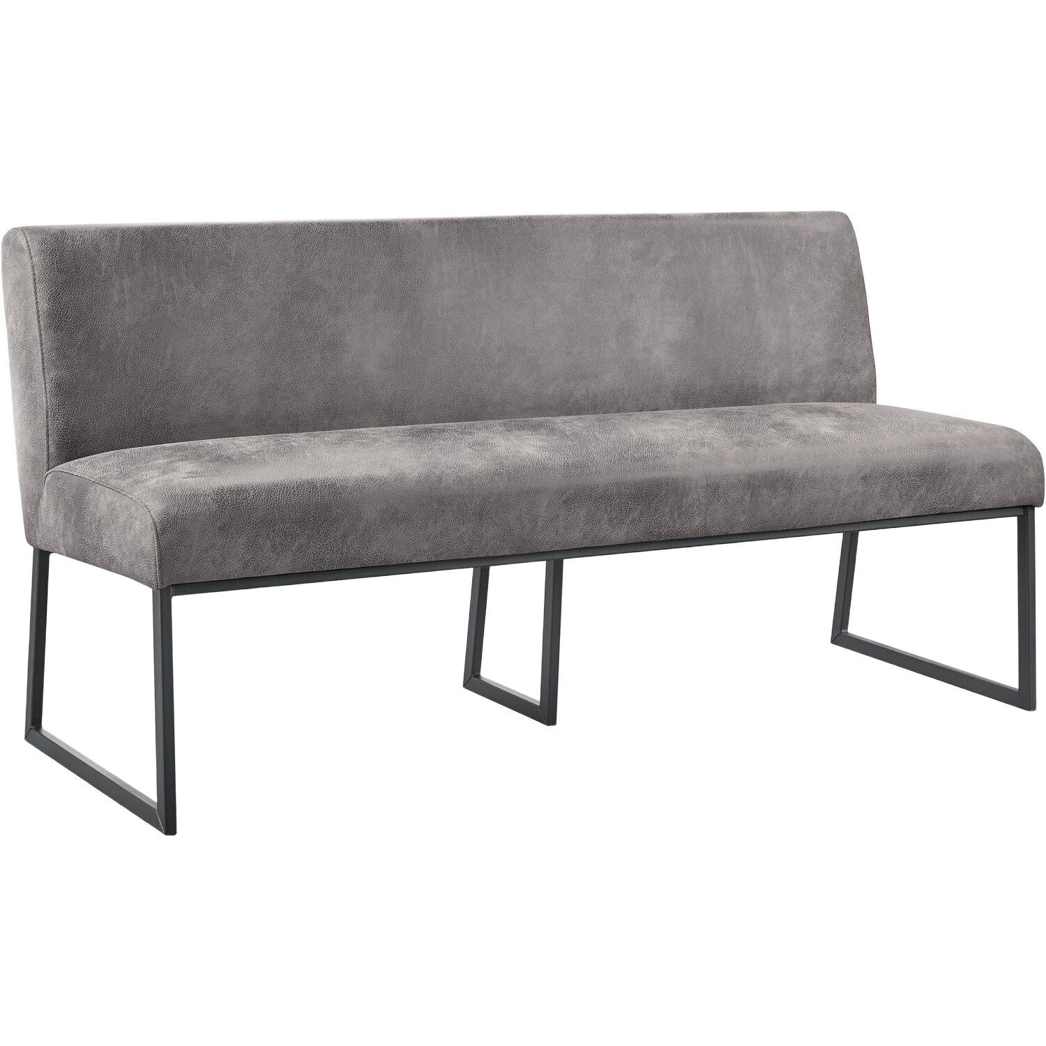 Eetkamerbank Thurso 170 cm microleder grijs