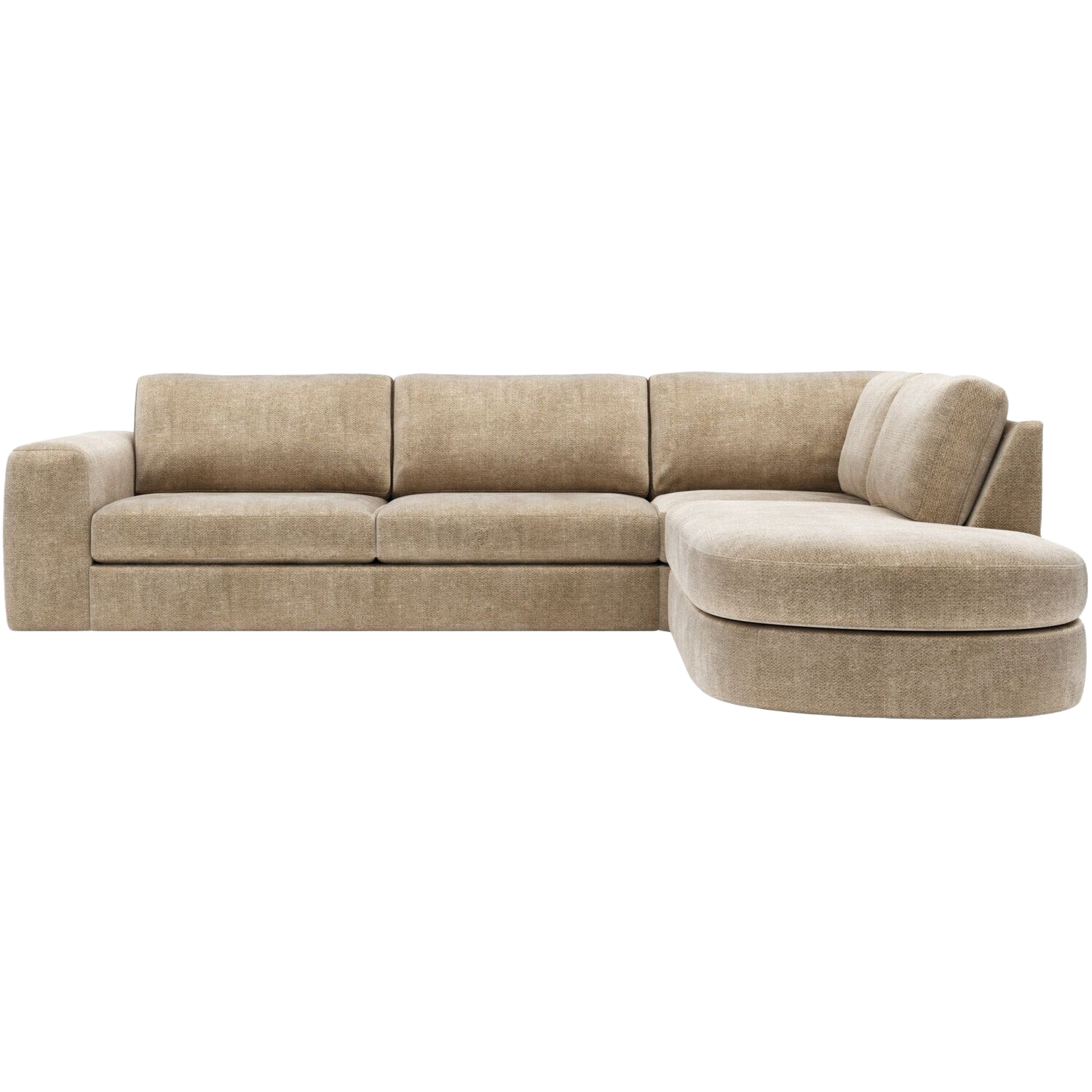 Hoekbank rechts Azara bruin basic comfort