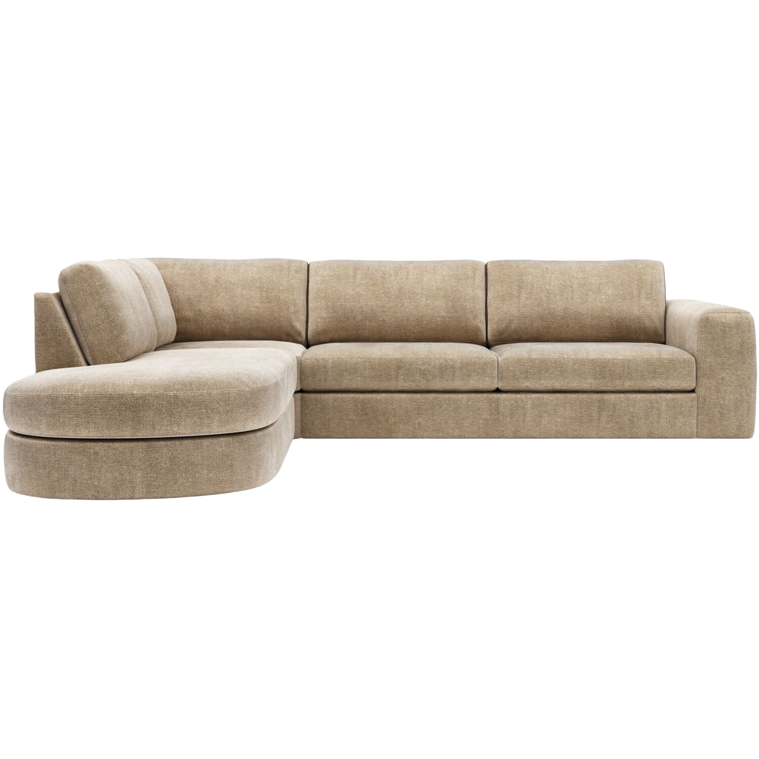 Hoekbank links Azara bruin basic comfort