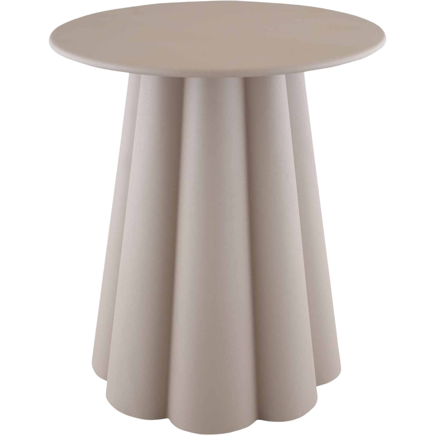 Bijzettafel Easdale 43x49 cm rond beige