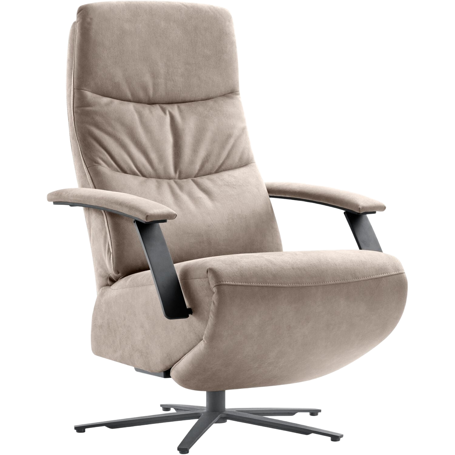 Relaxfauteuil Tofino elektrisch microleder grijs
