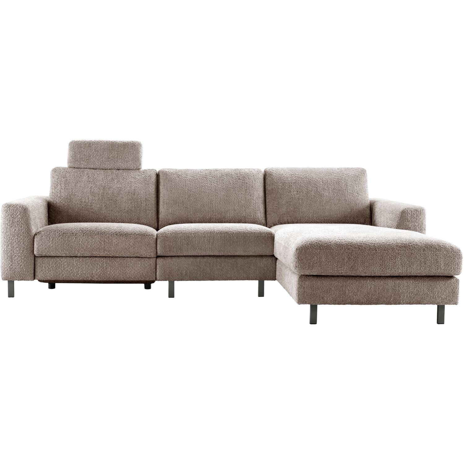 Hoekbank rechts Totham bruin relaxfunctie basic comfort
