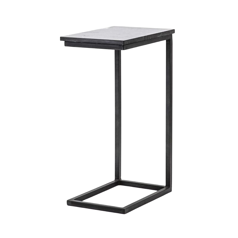 Bijzettafel Edge Zwart Marmer en metaal