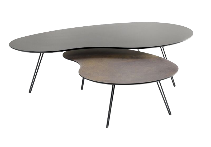 Salontafelset Yania antraciet + bruin