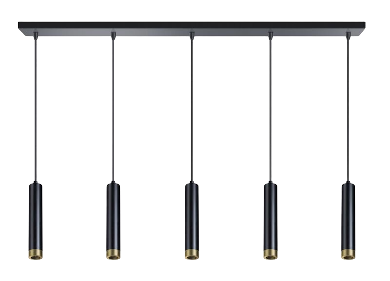 Hanglamp Miria zwart 5-lichts