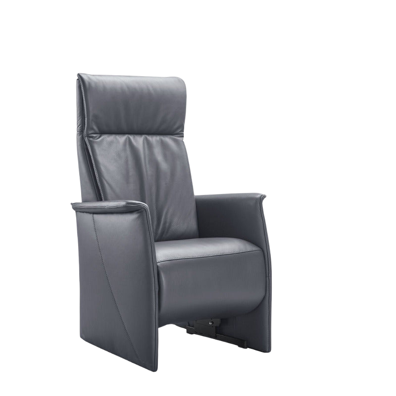 Relaxfauteuil Lerira met sta-op XL antraciet leer