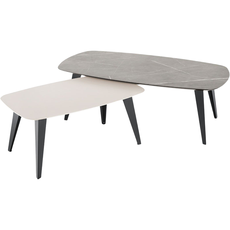 Salontafelset Somani Deens ovaal lichtgrijs
