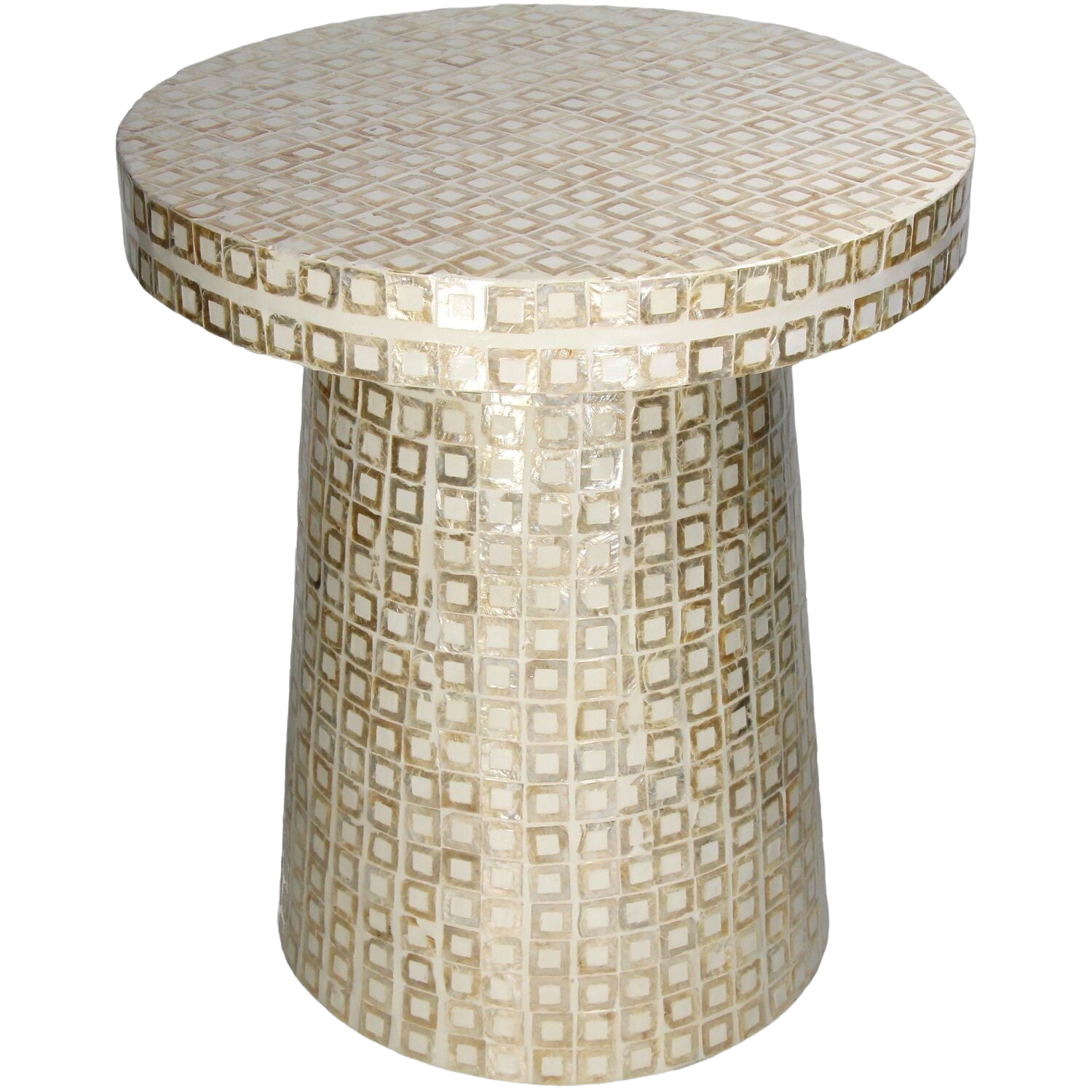 Bijzettafel Capiz ivoor