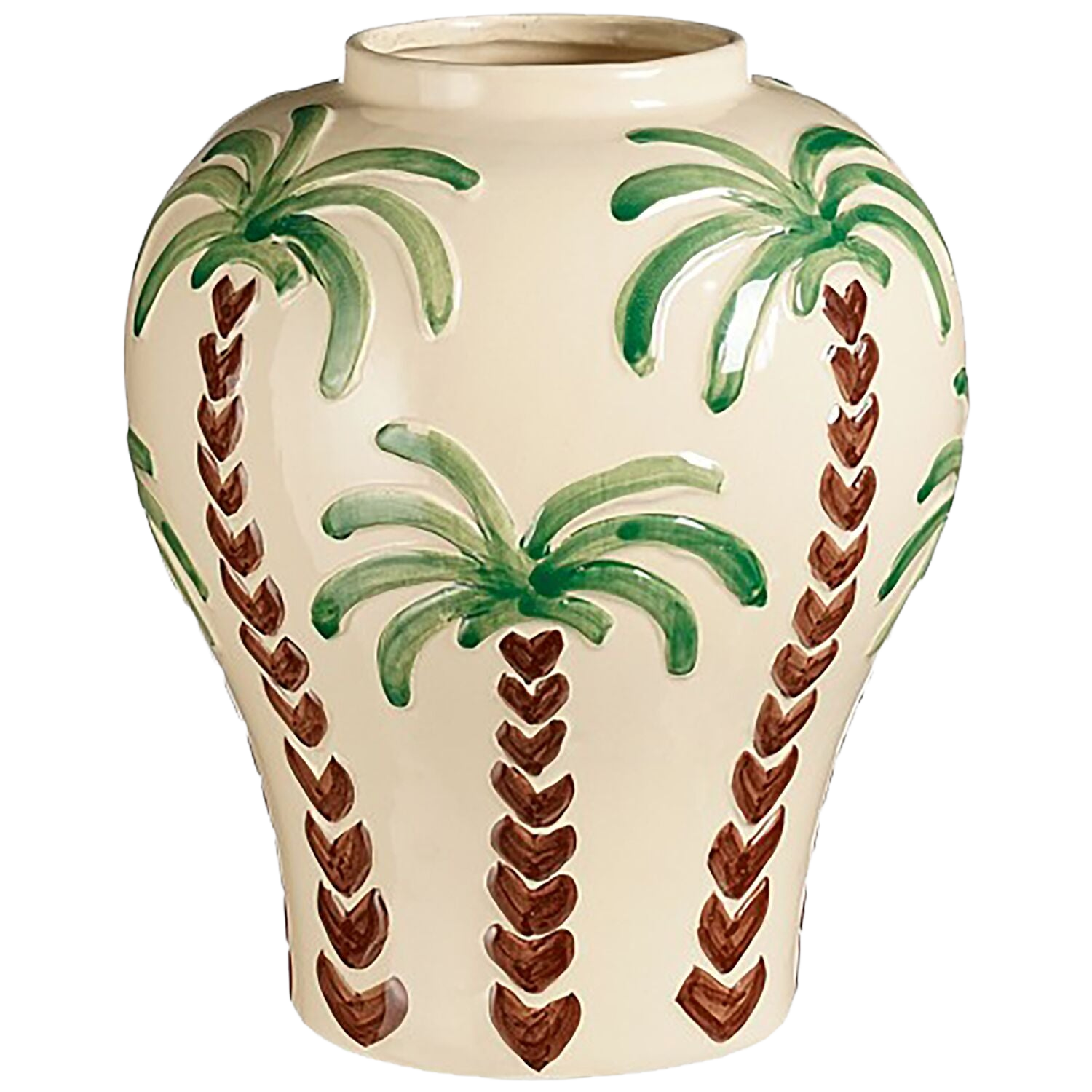 Vaas Paradiso palmboom wit