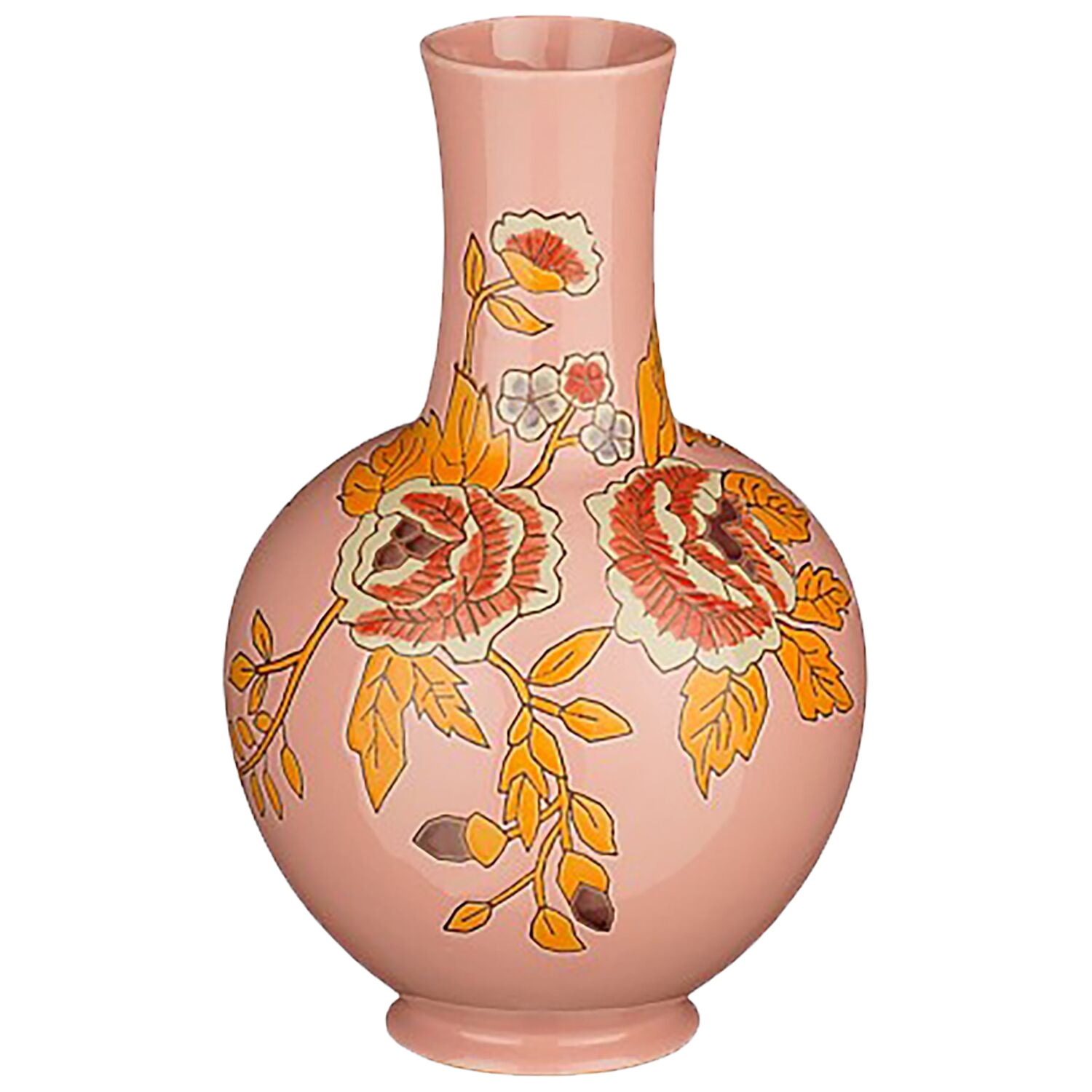 Vaas Eloise bloemen roze