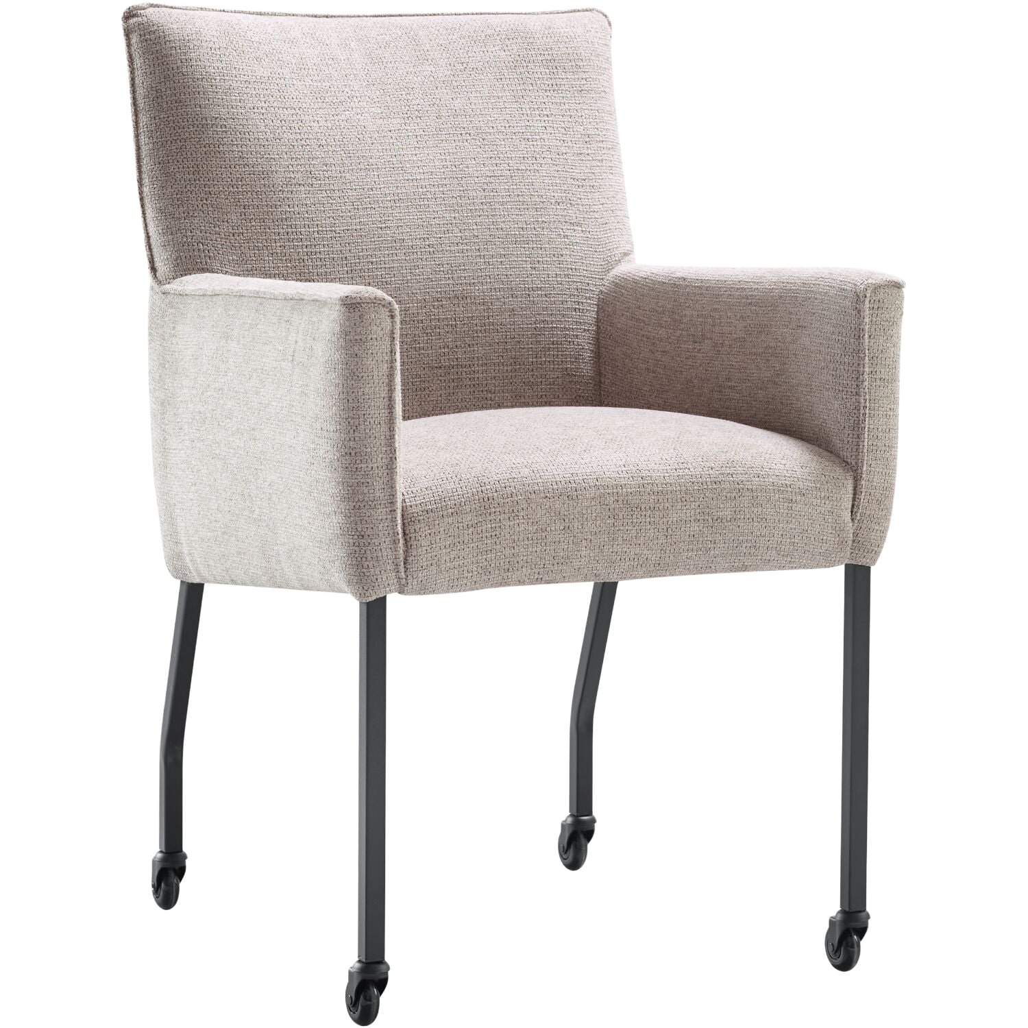 Eetkamerstoel Mianta met arm beige