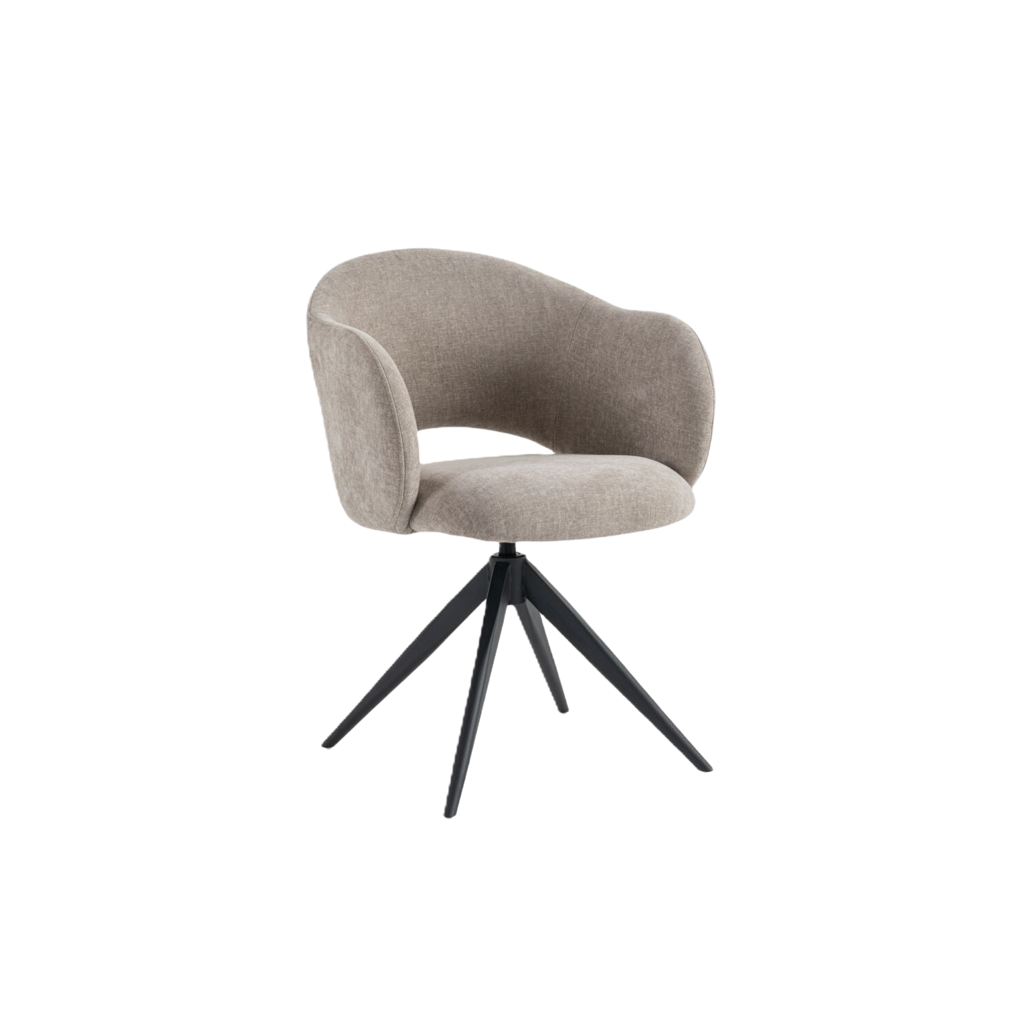 Eetkamerstoel Antino beige metaal zwart