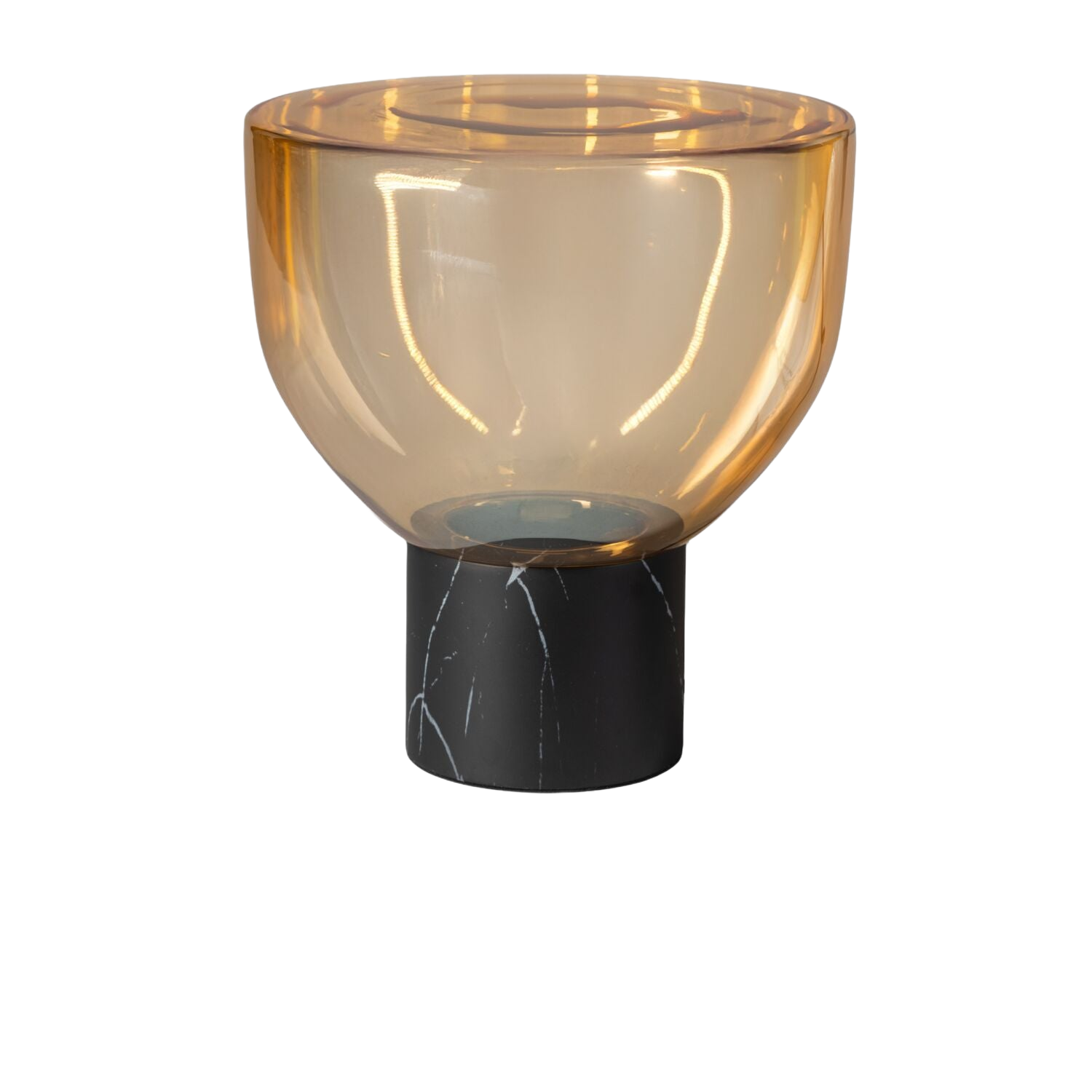 Tafellamp Lanea zwart small goud transparant glas