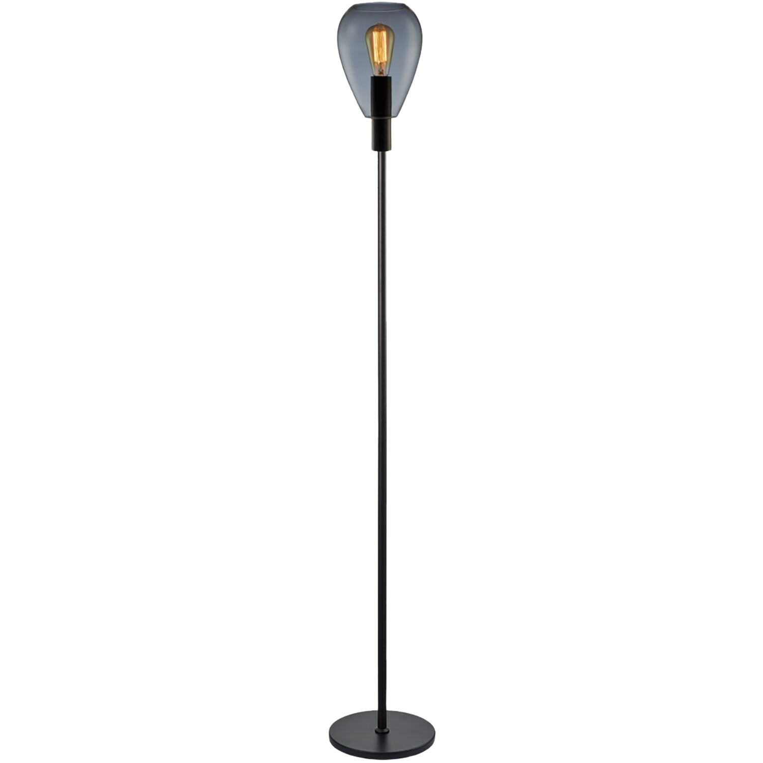 Vloerlamp Felinio smoke glas 1-lichts