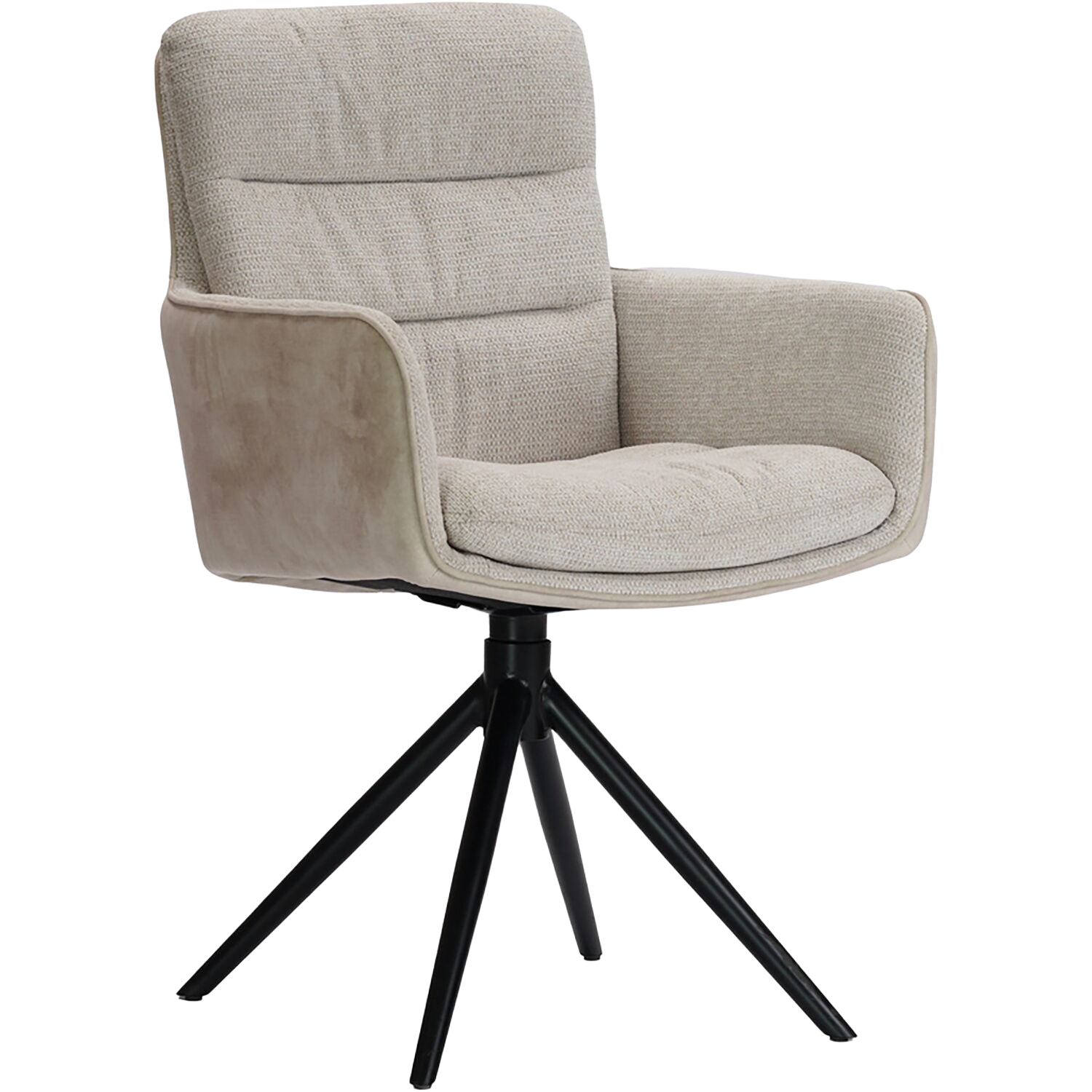 Eetkamerstoel Letta draaibaar velvet beige